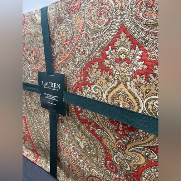 NWT Lauren Ralph Lauren Paisley Placemat Set - Picture 5 of 6